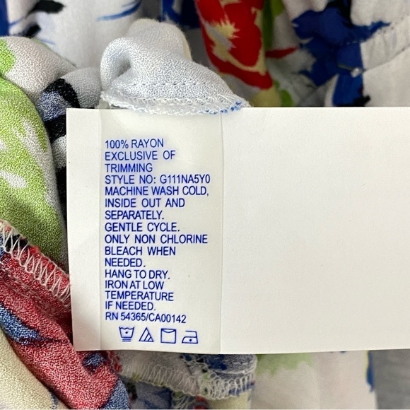 Peter Nygard Floral Midi Dress Sz 16 Ruffles Off the Shoulder - Picture 8 of 12